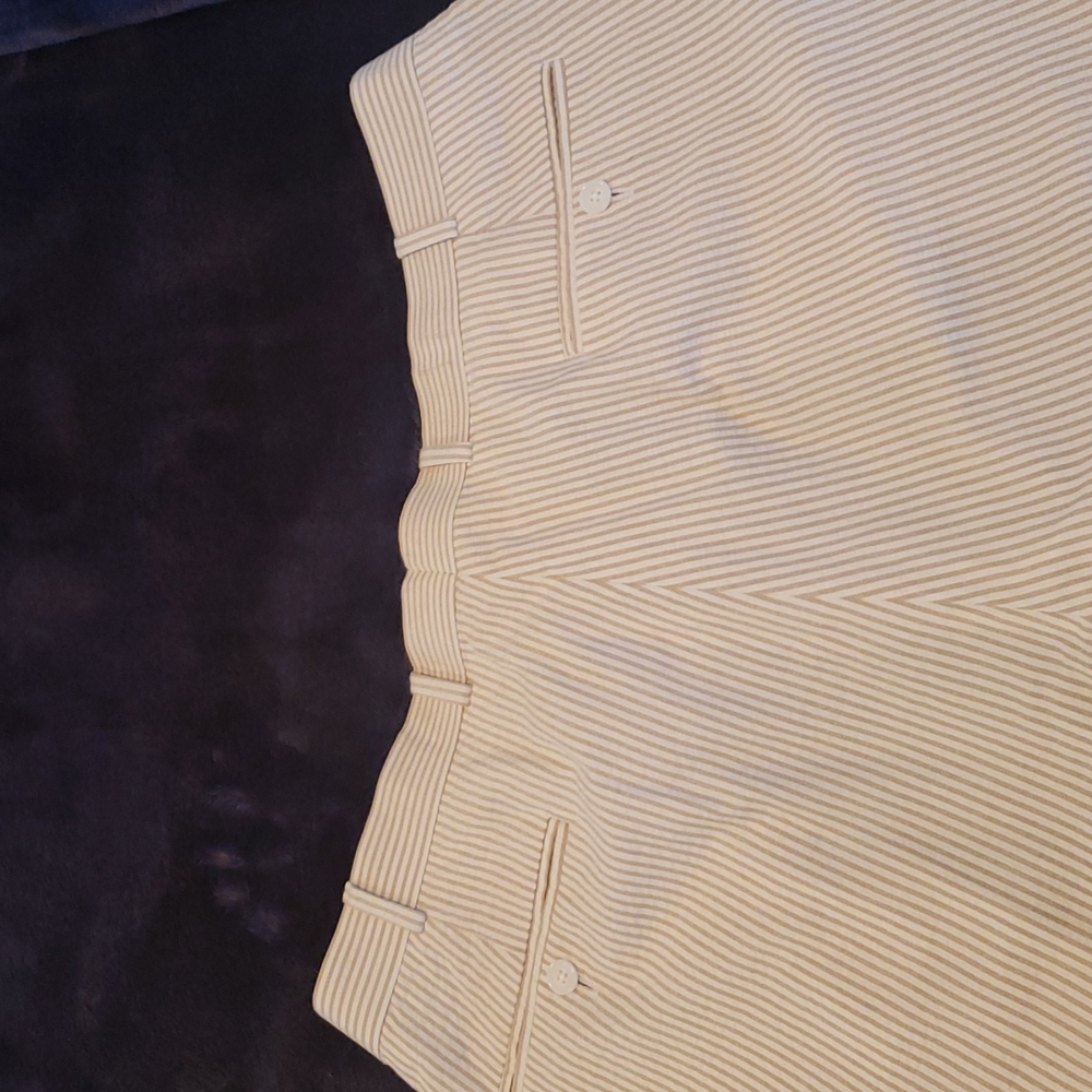 Haspel Mens Seersucker pants, tan\cream - Picture 5 of 9